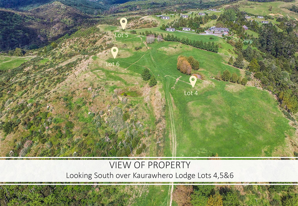 Looking South over Kaurawhero Lodge - Lots 4, 5 & 6
