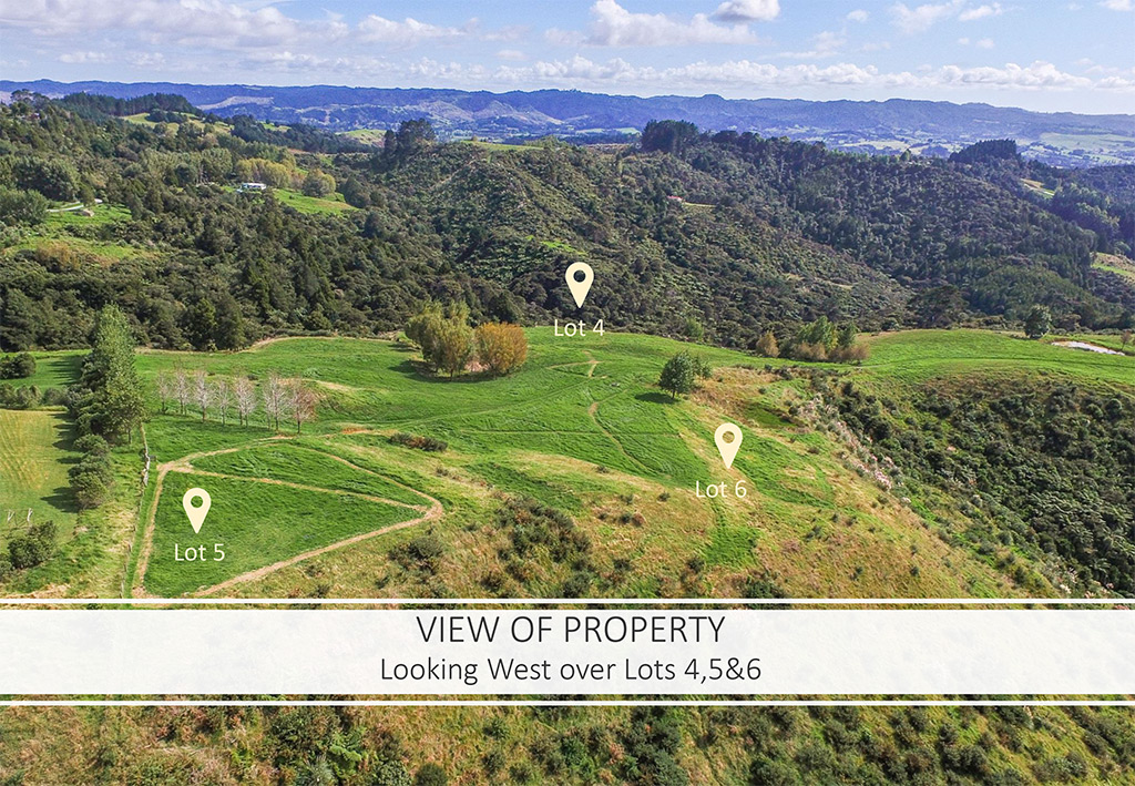 Looking West over Lots 4, 5 & 6